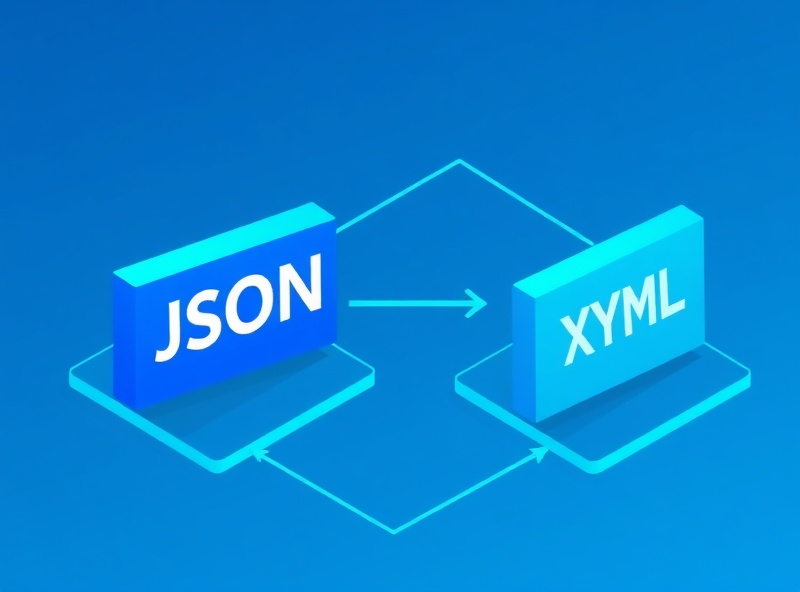 JSONForge converter interface showing a JSON payload being transformed into YAML with syntax highlighting and a format selector dropdown